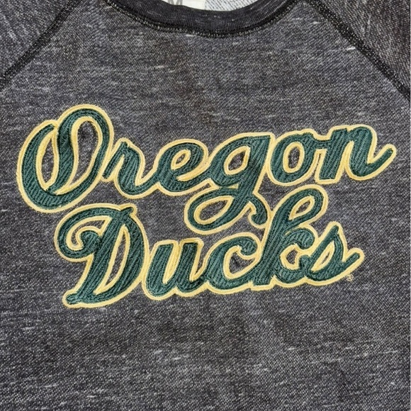Oregon Ducks Crewneck Pullover Heather Gray College Football University Sports - Picture 6 of 15